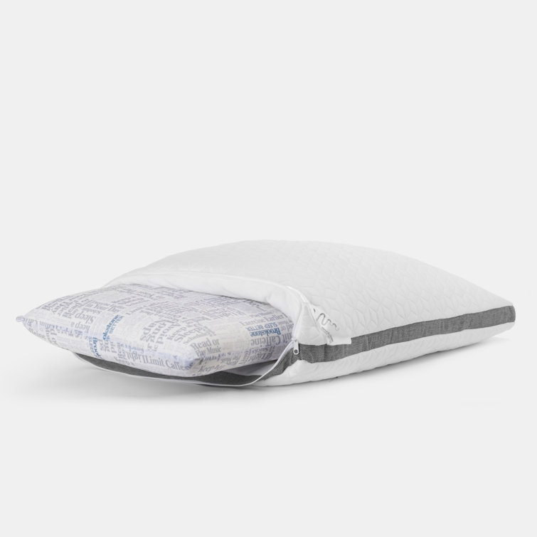 Brookstone Perfect 2 in 1 Comfort Pillow White Wayfair